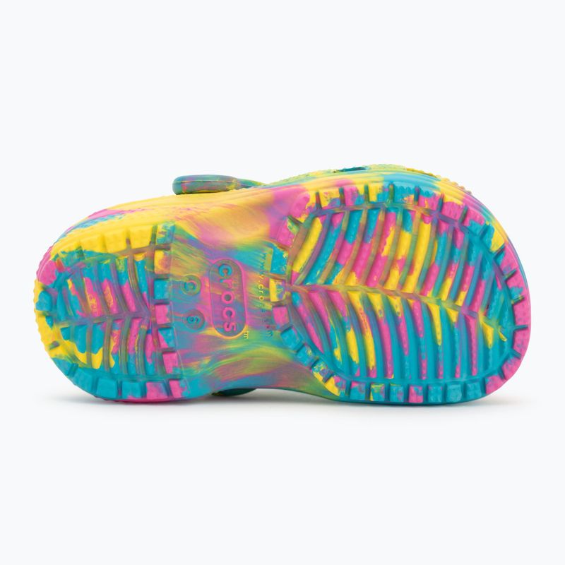 Dětské nazouváky Crocs Classic Marbled Clog Toddler digital aqua/multi 5