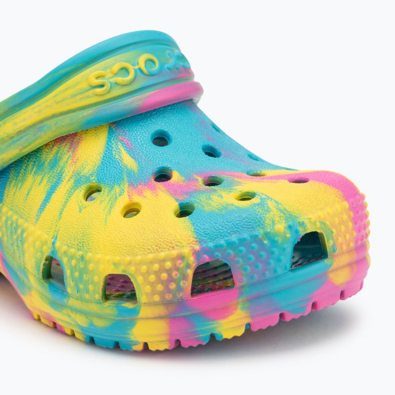 Dětské nazouváky Crocs Classic Marbled Clog Toddler digital aqua/multi 8