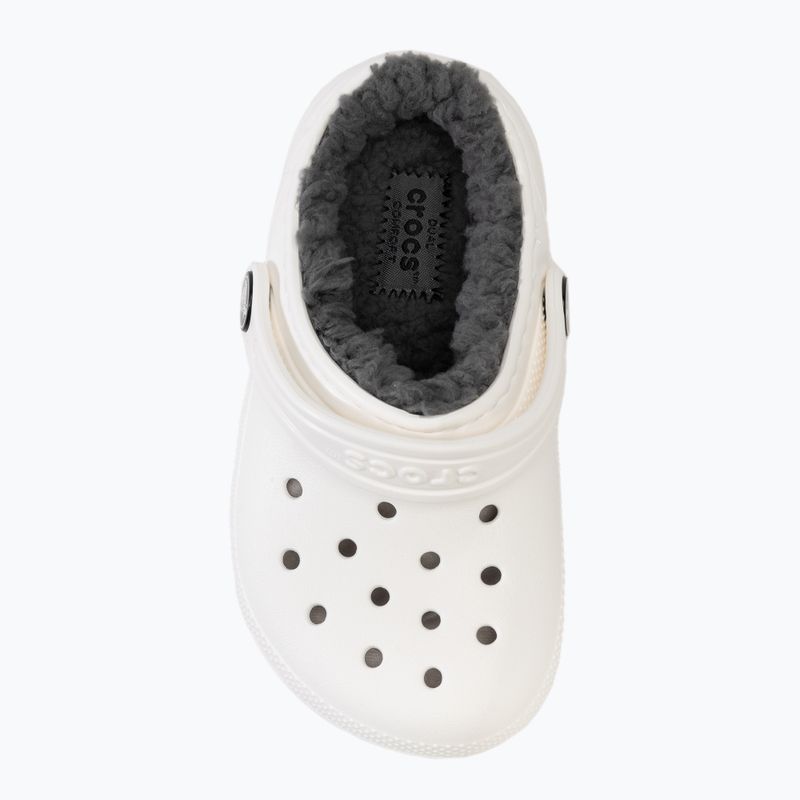 Dětské nazouváky  Crocs Classic Lined Clog Toddler white/grey 6