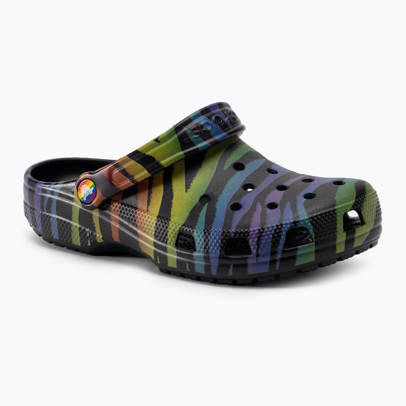 Dámské žabky Crocs Classic Seasonal Printed zebra rainbow
