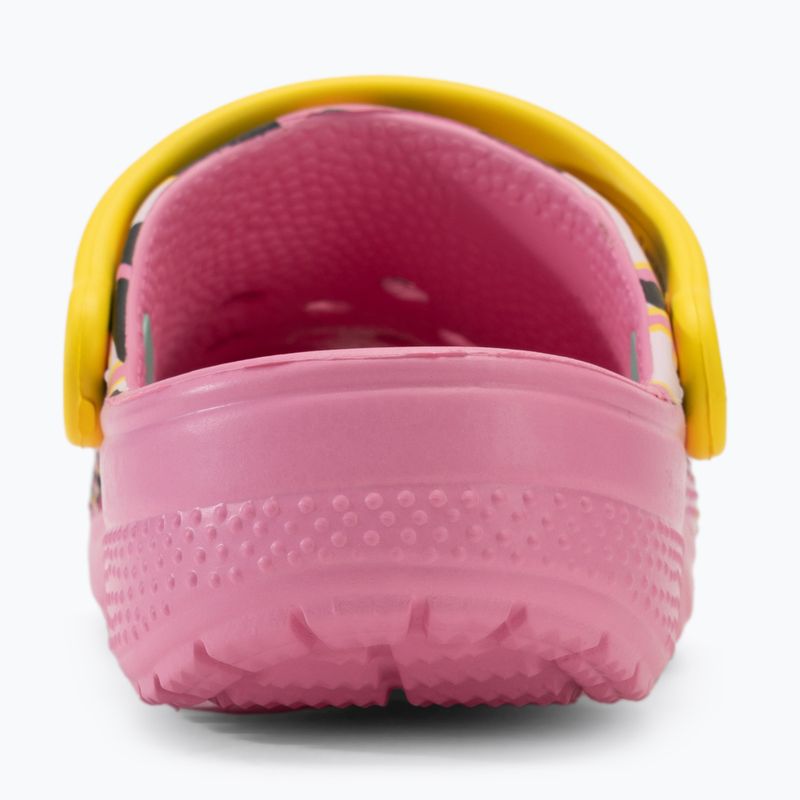 Dětské nazouváky  Crocs Ron English Party Animals Classic Clog Kids pink lemonade/multi 8