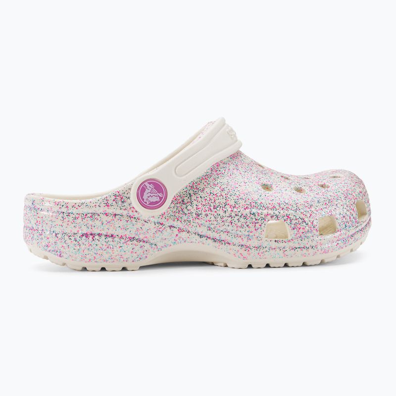 Crocs Classic Glitter Clog dětské žabky bianco sporco 3