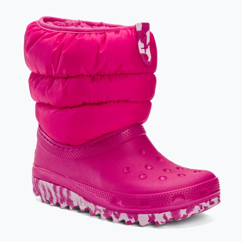 Juniorské sněhule Crocs Classic Neo Puff candy pink