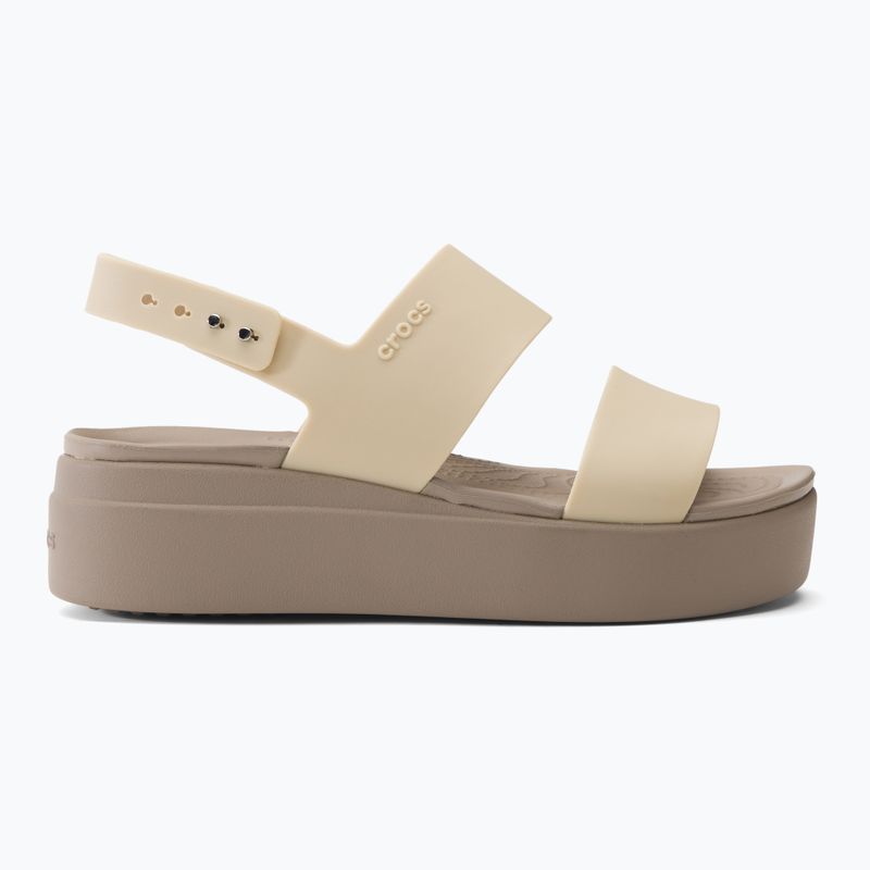 Dámské sandály Crocs Brooklyn Met Low Wedge metal champagne 2