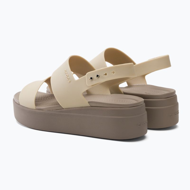 Dámské sandály Crocs Brooklyn Met Low Wedge metal champagne 3