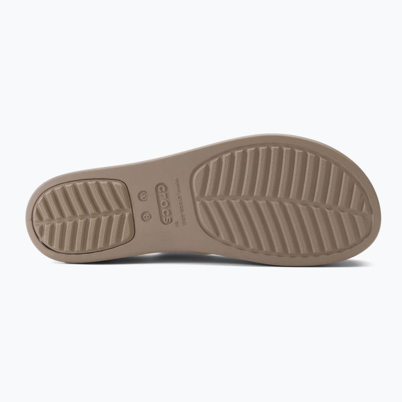 Dámské sandály Crocs Brooklyn Met Low Wedge metal champagne 5
