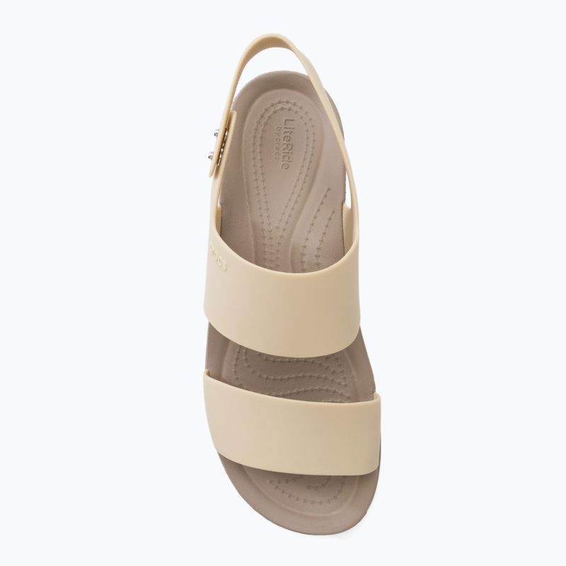 Dámské sandály Crocs Brooklyn Met Low Wedge metal champagne 6