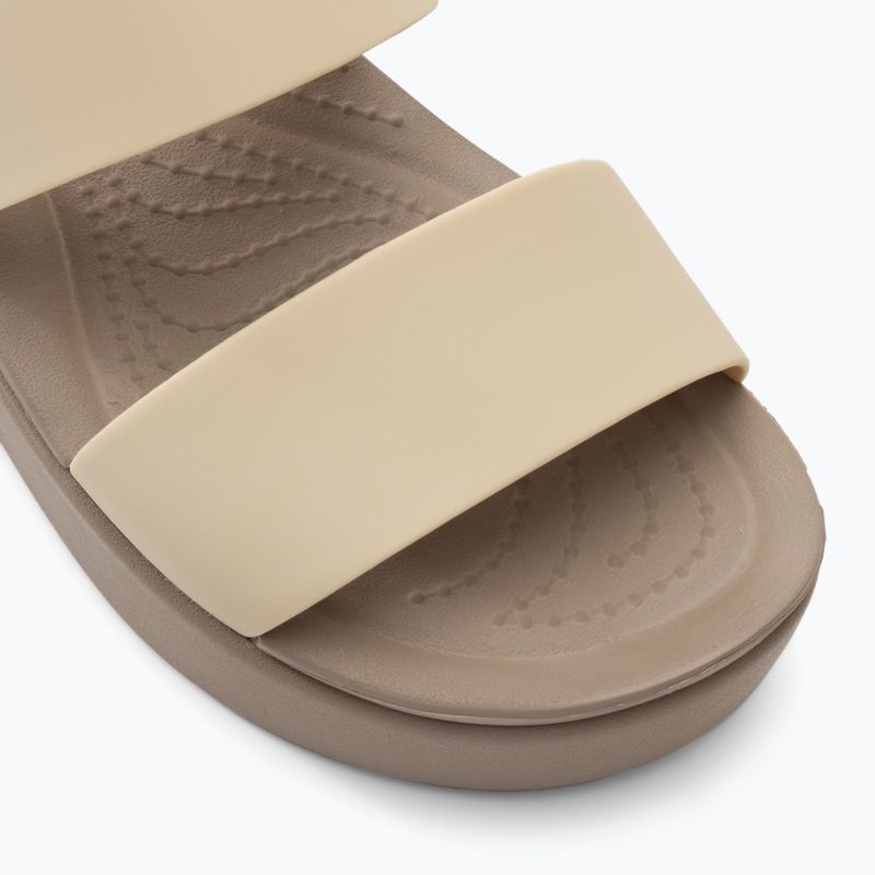 Dámské sandály Crocs Brooklyn Met Low Wedge metal champagne 7