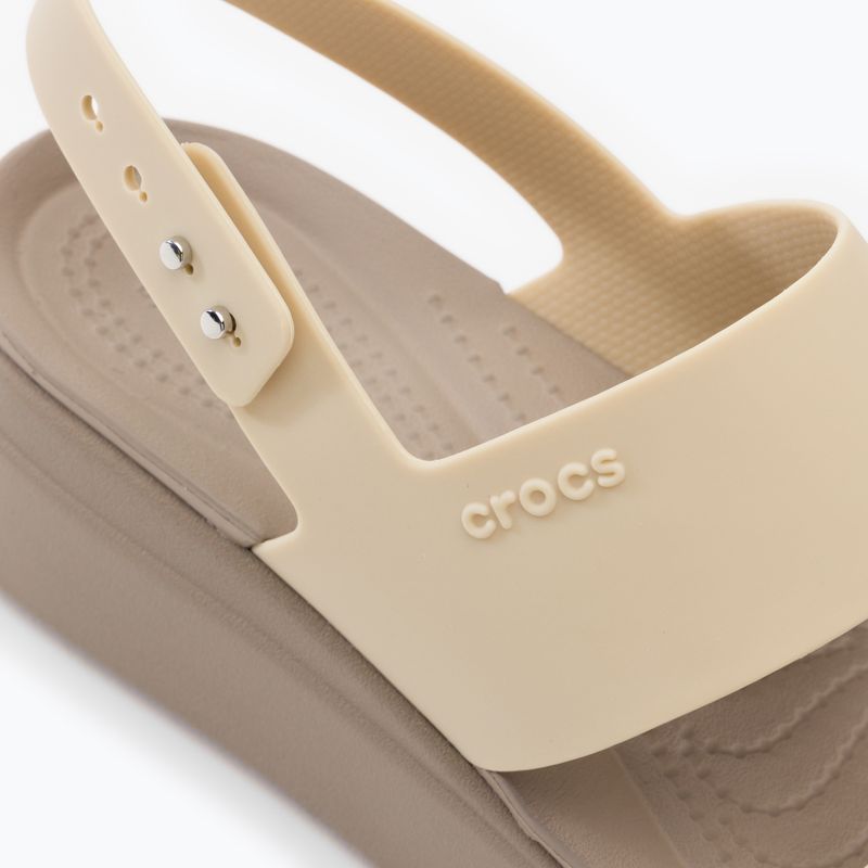 Dámské sandály Crocs Brooklyn Met Low Wedge metal champagne 8