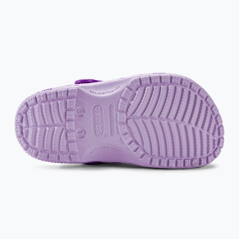 Dětské dřeváky Crocs Classic Easy Icon Clog levandulová 6