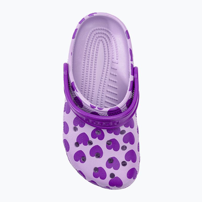 Dětské dřeváky Crocs Classic Easy Icon Clog levandulová 7