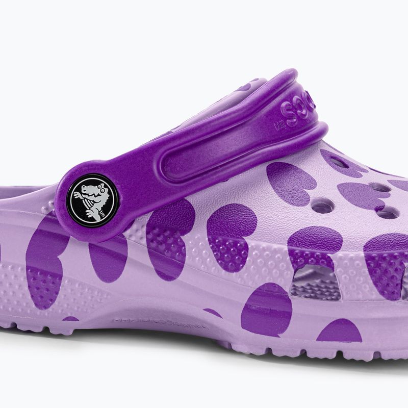 Dětské dřeváky Crocs Classic Easy Icon Clog levandulová 8
