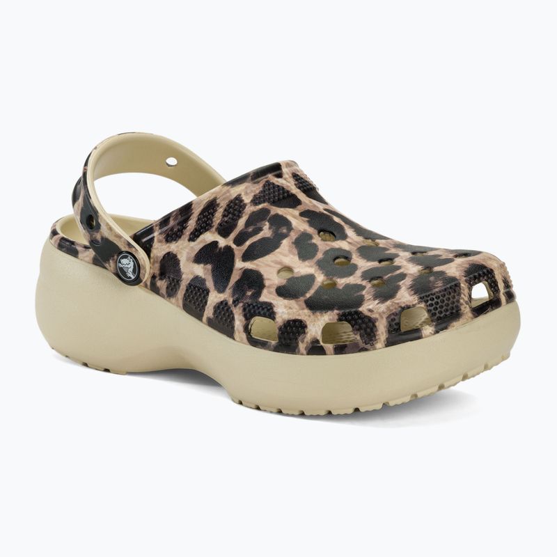 Dámské nazouváky   Crocs Classic Platform Animal Remix bone/leopard 2