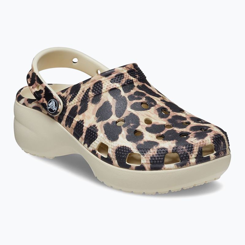 Dámské nazouváky   Crocs Classic Platform Animal Remix bone/leopard 9