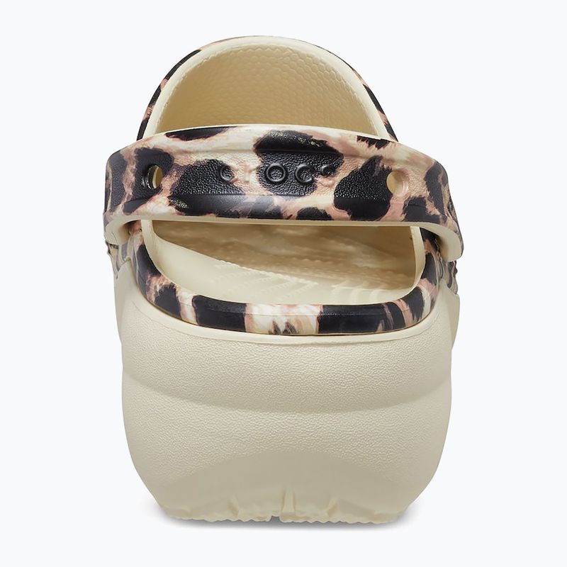 Dámské nazouváky   Crocs Classic Platform Animal Remix bone/leopard 11