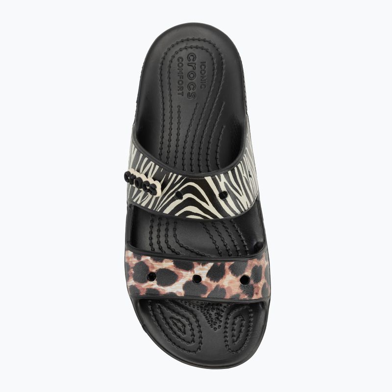 Nazouváky Crocs Classic Animal Remix Slide black/multi 5