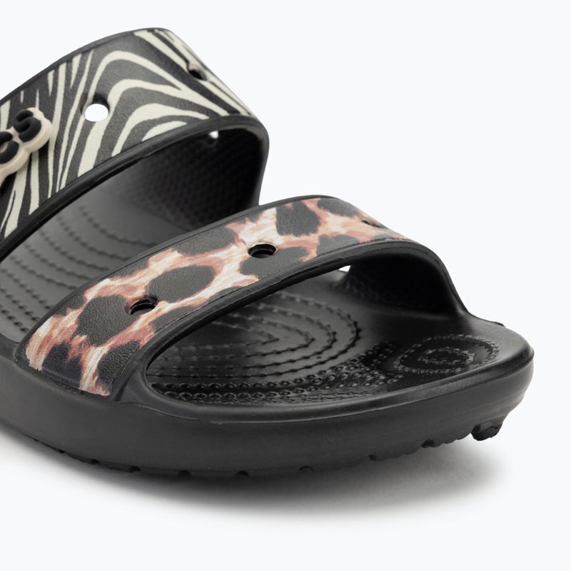 Nazouváky Crocs Classic Animal Remix Slide black/multi 7