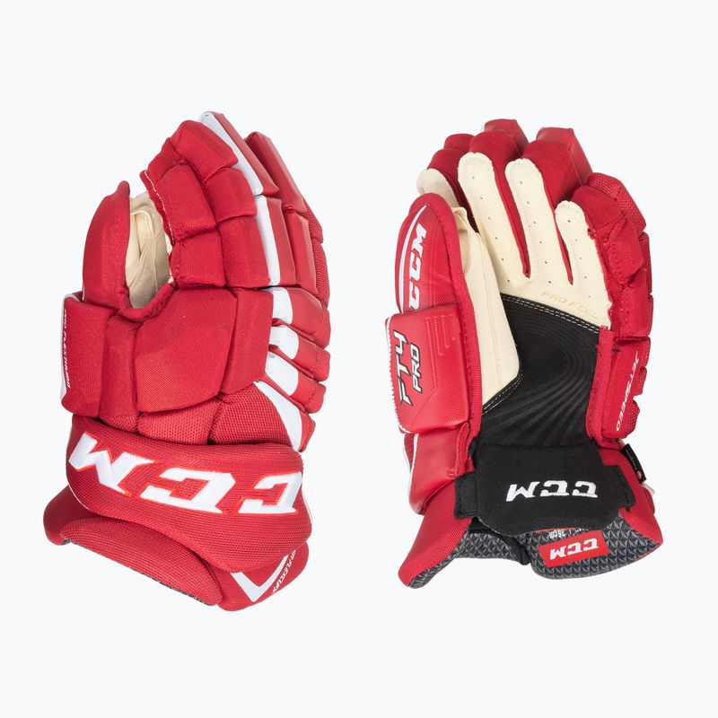 Hokejové rukavice  CCM JetSpeed FT4 Pro SR red/white