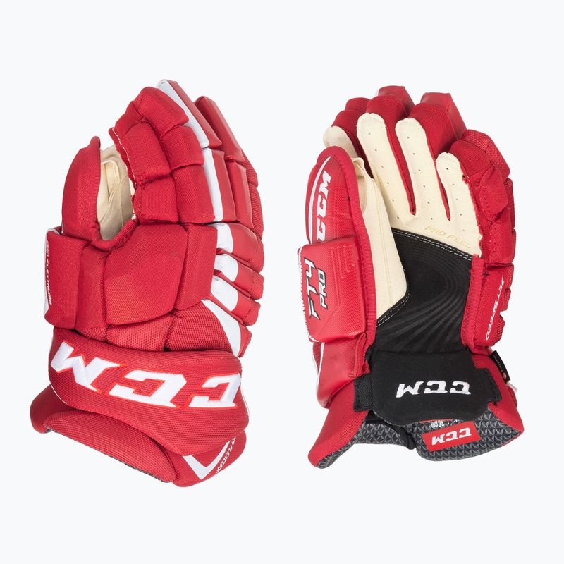 Dětské hokejové rukavice  CCM JetSpeed FT4 JR red/white