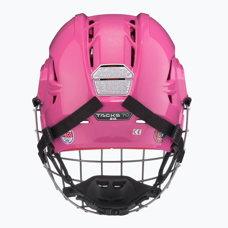 Dětská hokejová helma CCM Tacks 70 Combo JR pink 4