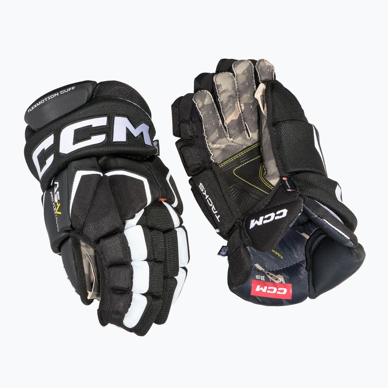 Dětské hokejové rukavice  CCM Tacks AS-V Pro YTH black/white