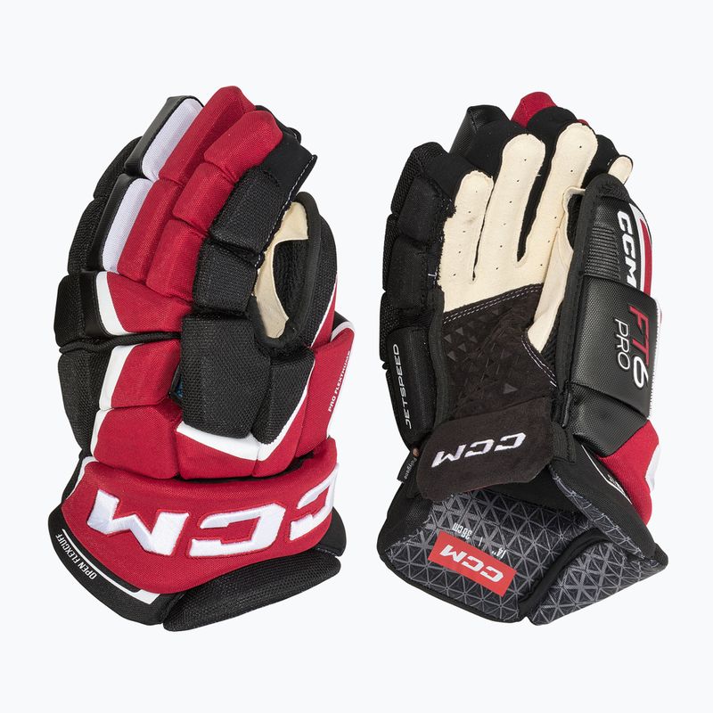 Hokejové rukavice  CCM JetSpeed FT6 Pro SR black/red/white