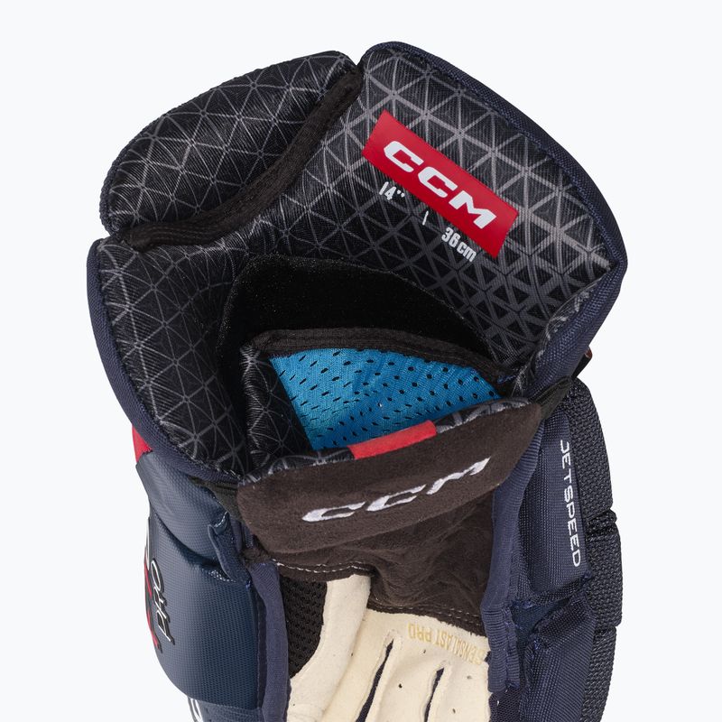 Hokejové rukavice  CCM JetSpeed FT6 Pro SR navy/red/white 4