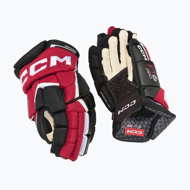 Dětské hokejové rukavice CCM JetSpeed FT6 Pro JR black/red/white 2