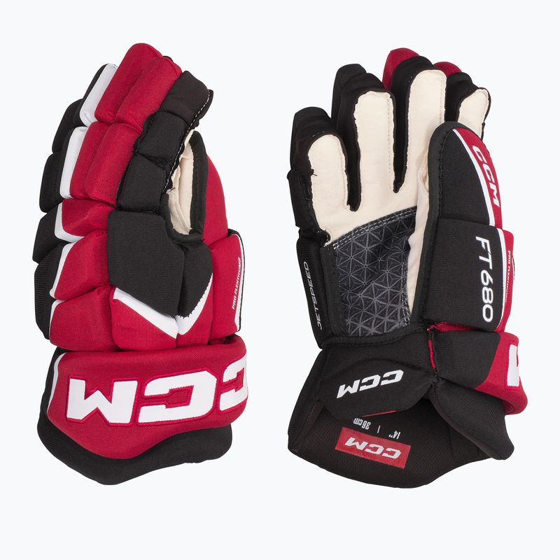 Hokejové rukavice  CCM JetSpeed FT680 SR black/red/white