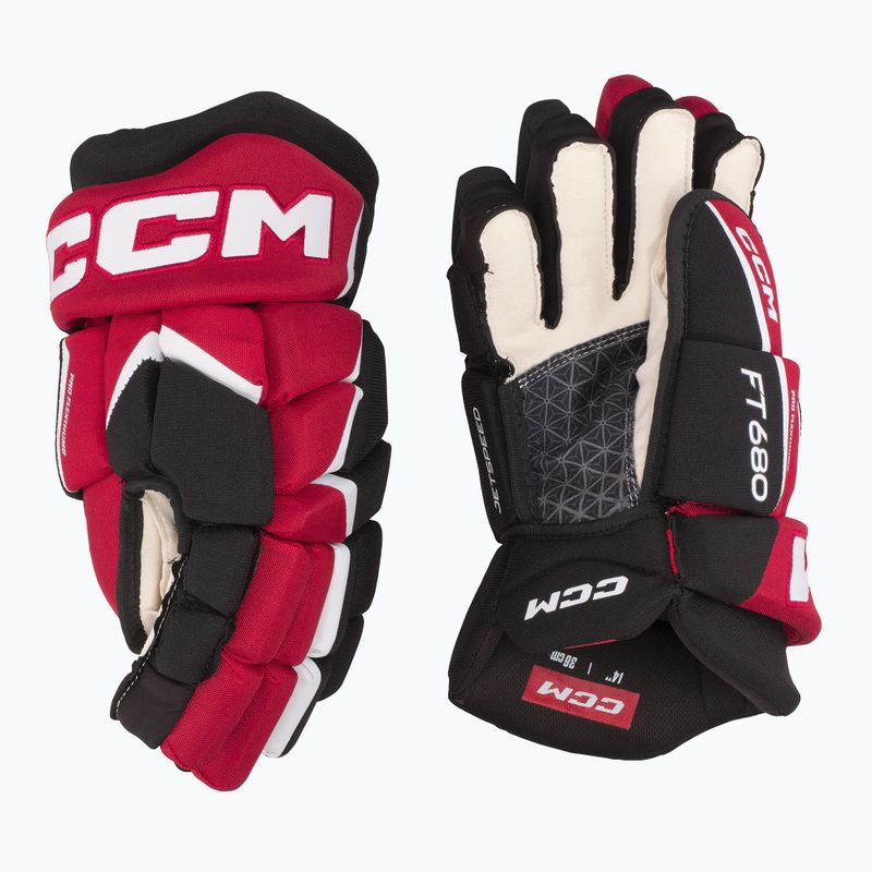 Hokejové rukavice  CCM JetSpeed FT680 SR black/red/white