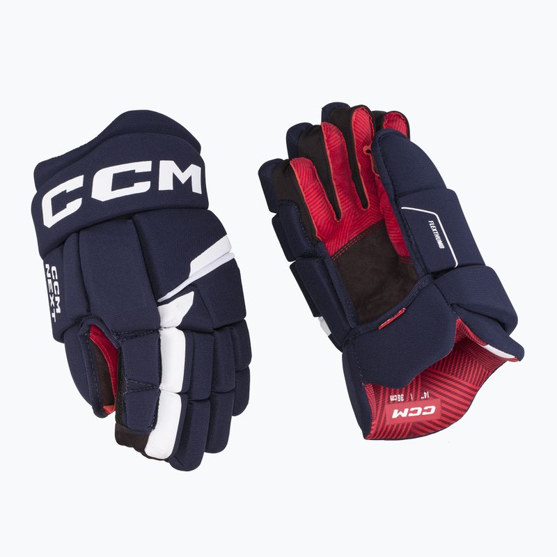 Dětské hokejové rukavice  CCM Next YTH navy/white