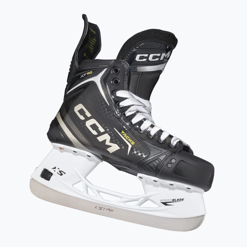 Pánské hokejové brusle CCM Tacks XF80 SR Wide black 6