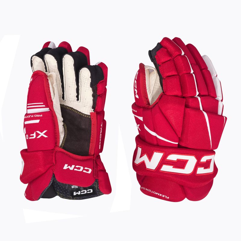 Hokejové rukavice CCM Tacks XF80 SR red/white