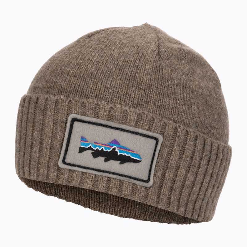Patagonia Brodeo Beanie fitz roy trout patch/ash tan trekingová čepice 3