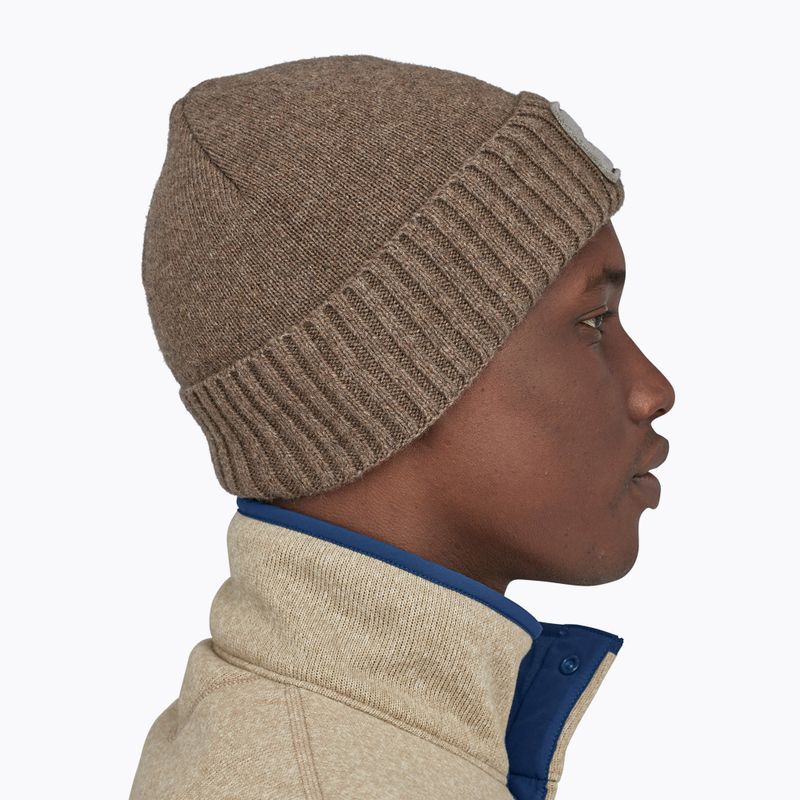 Patagonia Brodeo Beanie fitz roy trout patch/ash tan trekingová čepice 8