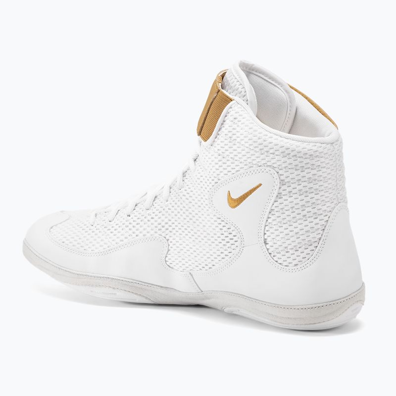 Pánská zápasová obuv Nike Inflict 3 white/metallic gold 3