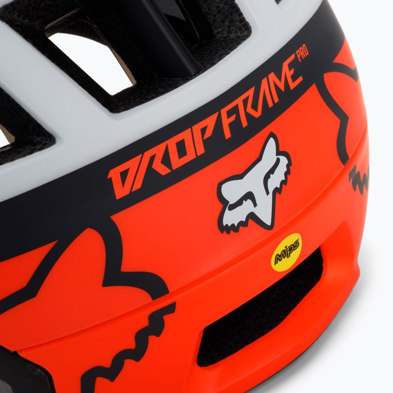 Cyklistická přilba FOX Dropframe Pro Dvide oranžovo-černá 29396 7