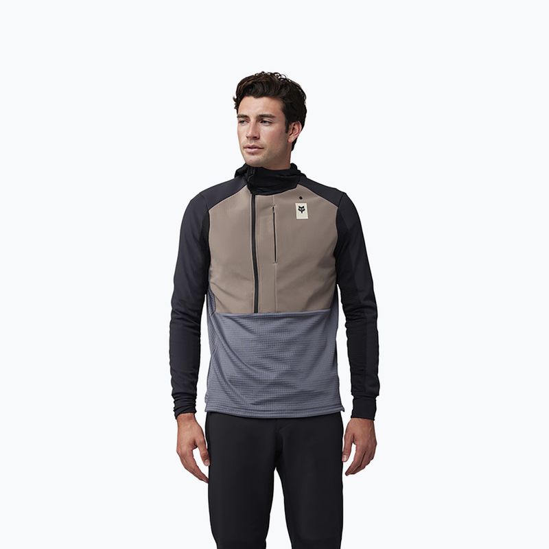 Pánská cyklistická mikina Fox Racing Defend Thermal Hoodie ash