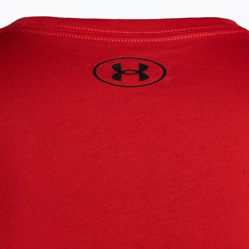 Pánské tréninkové tričko Under Armour Sportstyle Left Chest SS červené/černé 7