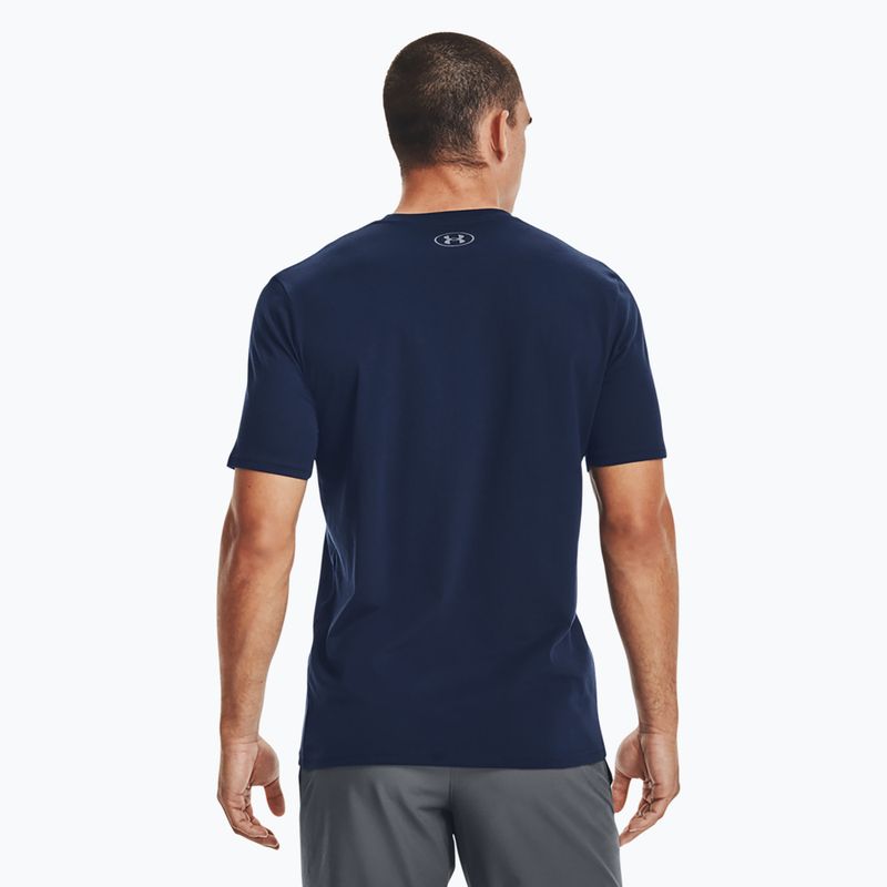 Pánské tričko Under Armour Boxed Sportstyle tmavě modré 1329581-408 3