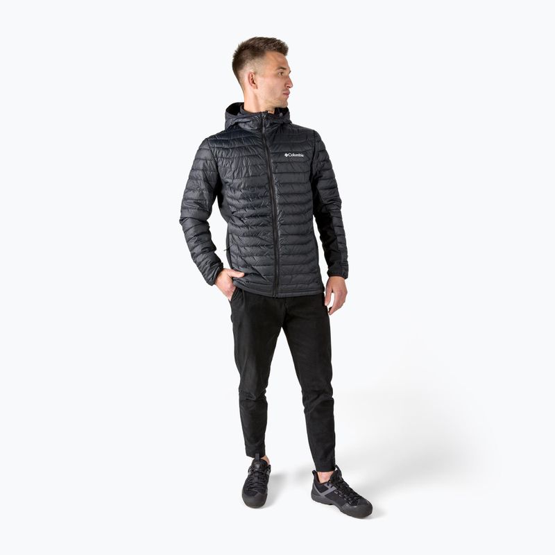 Pánská péřová bunda Columbia Powder Pass Hooded 010 černá 1773271 2