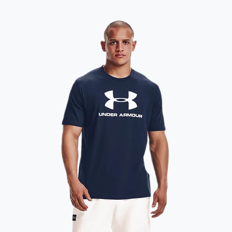 Under Armour UA Sportstyle Logo SS pánské tréninkové tričko tmavě modré 1329590 3