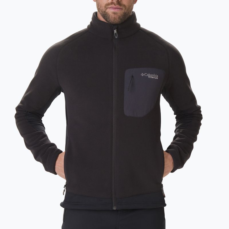 Pánská fleece mikina Columbia Titan Pass 2.0 II černá 1866422