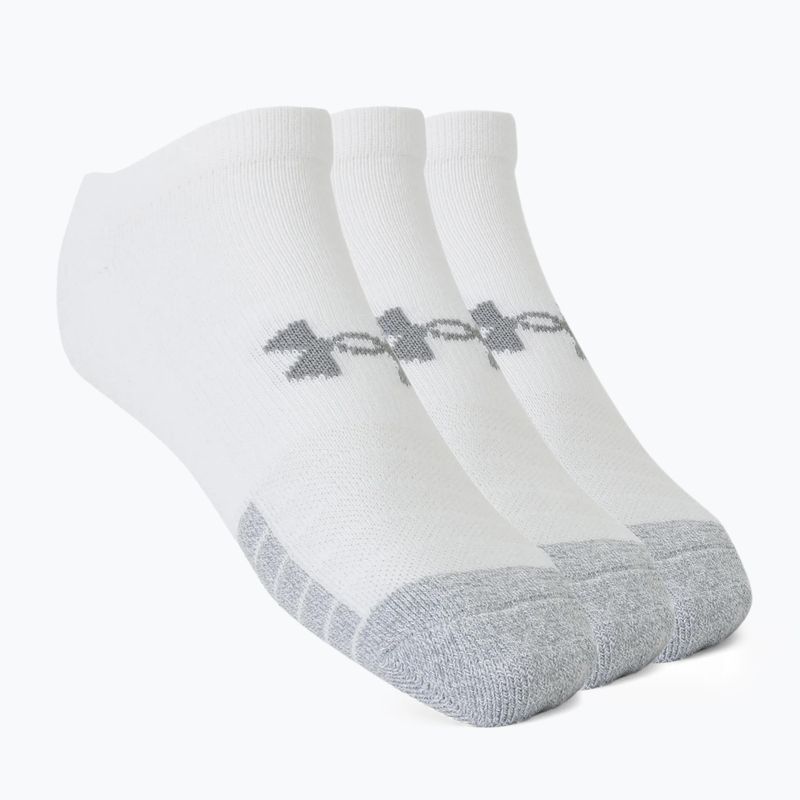 Under Armour Heatgear No Show sportovní ponožky 3 páry bílé 1346755