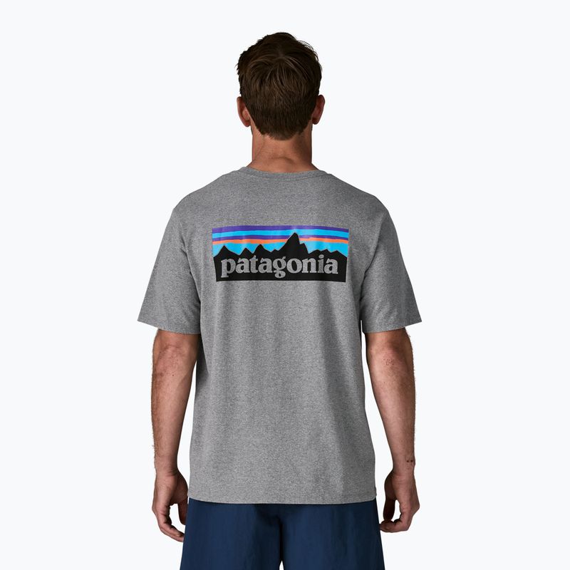 Pánské tričko Patagonia P-6 Logo Responsibili-Tee gravel heather 2
