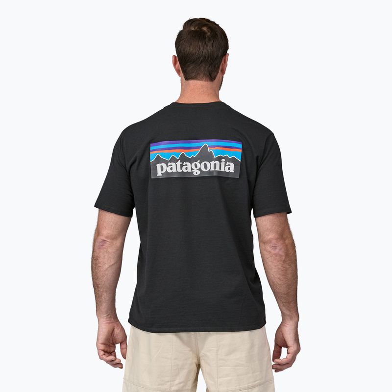 Pánské trekingové tričko Patagonia P-6 Logo Responsibili-Tee black 2