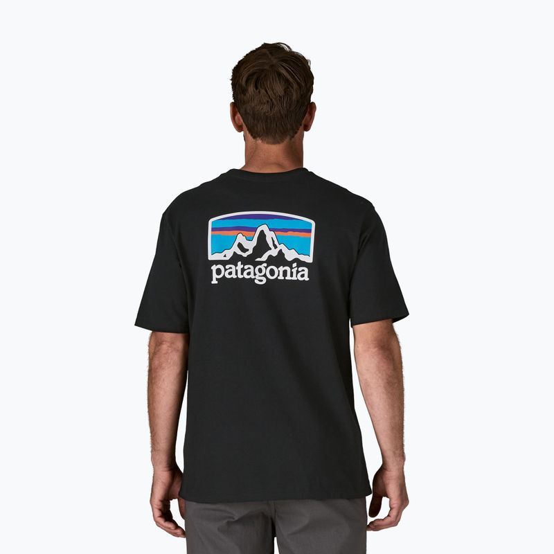Pánské trekingové tričko Patagonia P-6 Logo Responsibili-Tee black 3