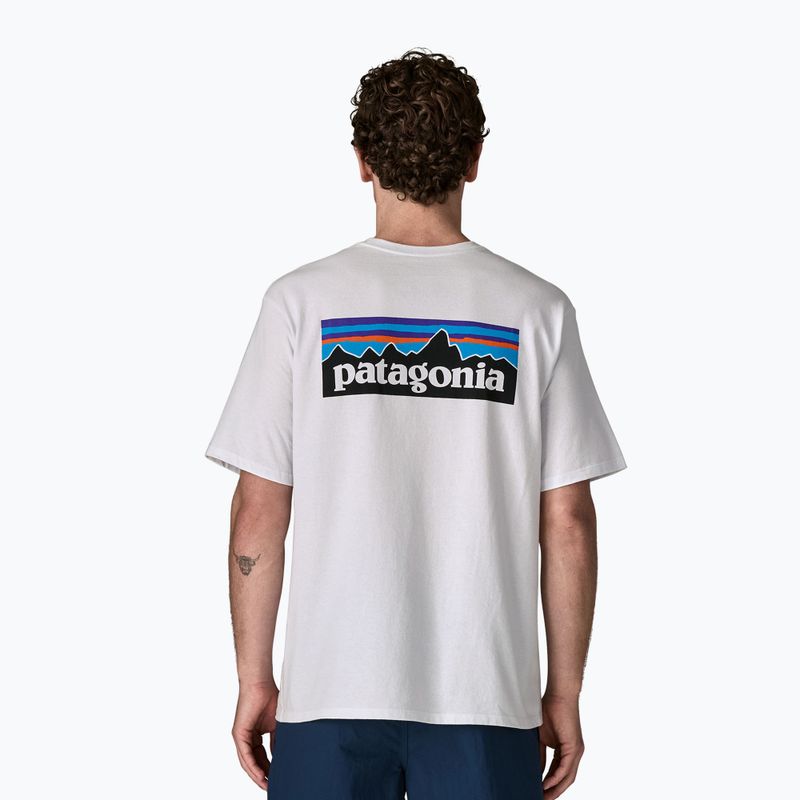 Pánské trekingové tričko Patagonia P-6 Logo Responsibili-Tee white 4