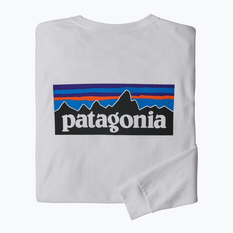 Pánské tričko Patagonia P-6 Logo Responsibili Longsleeve white 4