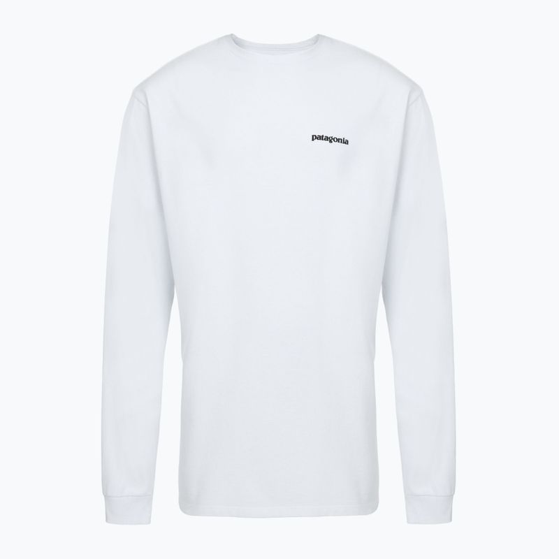 Pánské tričko Patagonia P-6 Logo Responsibili Longsleeve white